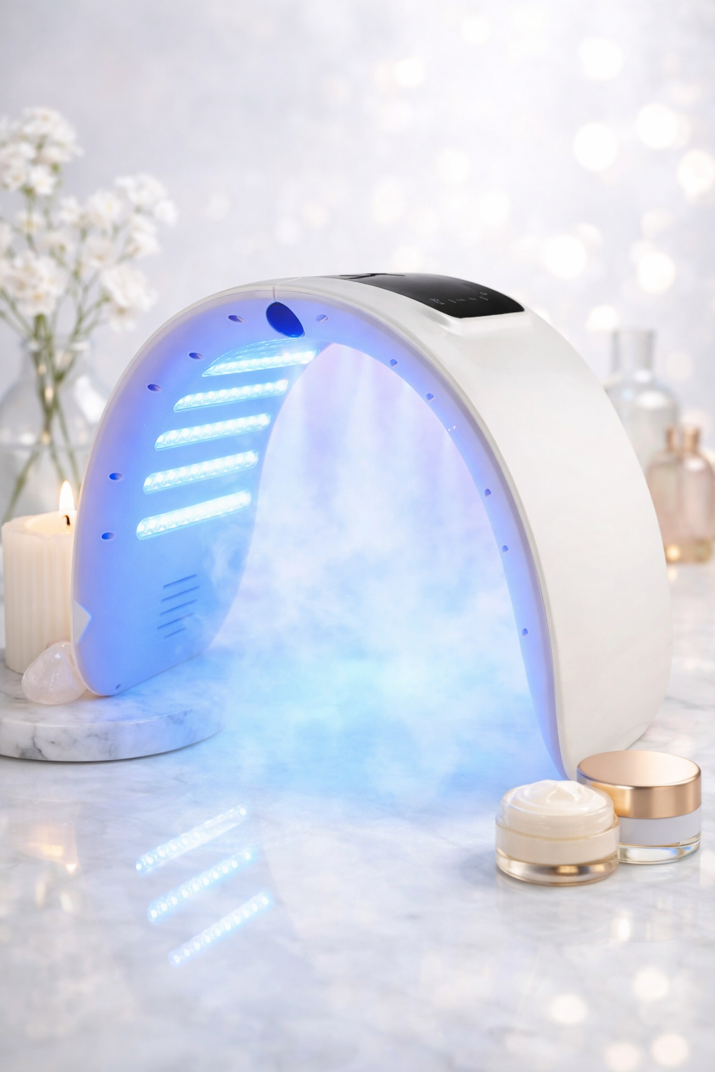 7-Farben-LED-Photonenmaske mit Nano-Sprühnebel